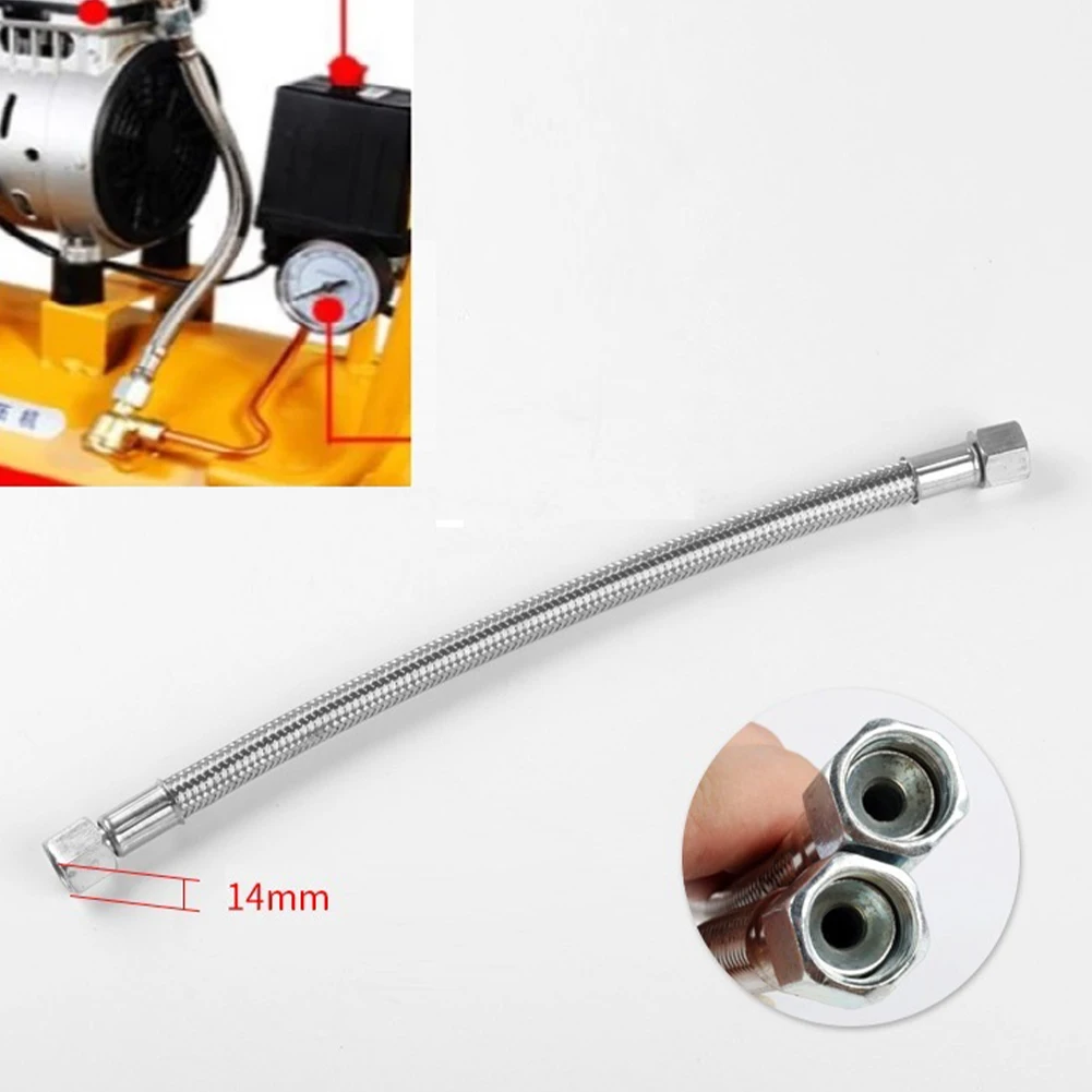 280mm Air Compressor Flexible Hose Oil Free Silent Air Pump Check Valve Connecting Pipe F14x1.5mm Hex Nut Accessories Hose
280mm Air Compressor Flexible Hose Oil Free Silent Air Pump Check Valve Connecting Pipe F14x1.5mm Hex Nut Accessories Hose