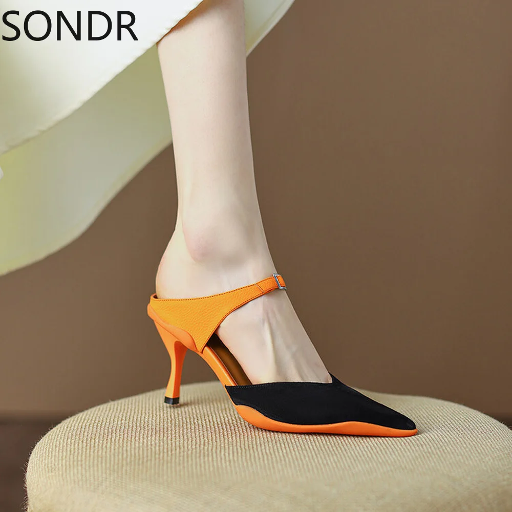 Womens Pointed Toe Luxury Stilettos High Heel Sandals Genuine Leather Match Colors Pumps Shoes 20222022 
Womens Pointed Toe Luxury Stilettos High Heel Sandals Genuine Leather Match Colors Pumps Shoes 20222022