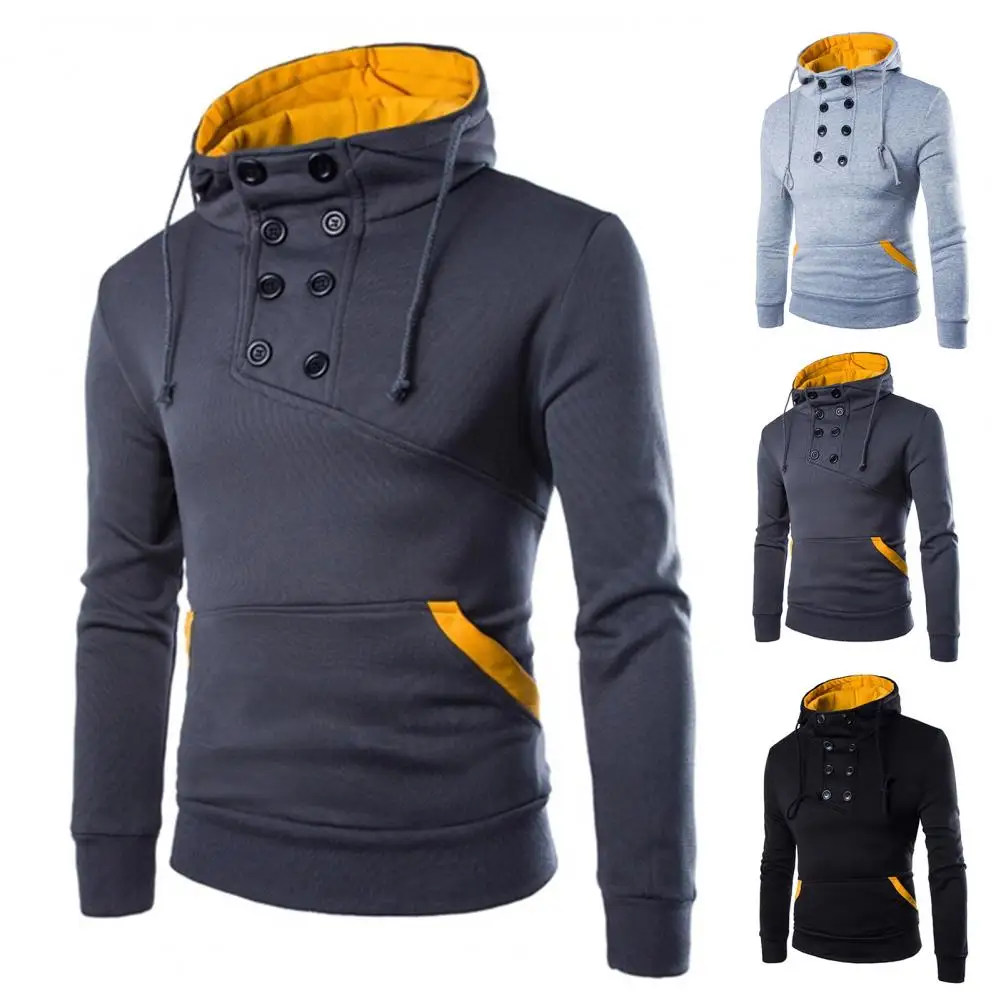 Men Autumn Hoodie Hooded Button Decoration Solid Color Drawstring Thermal Warm Long Sleeves Plus Size Spring Hoodies худи
Men Autumn Hoodie Hooded Button Decoration Solid Color Drawstring Thermal Warm Long Sleeves Plus Size Spring Hoodies худи
