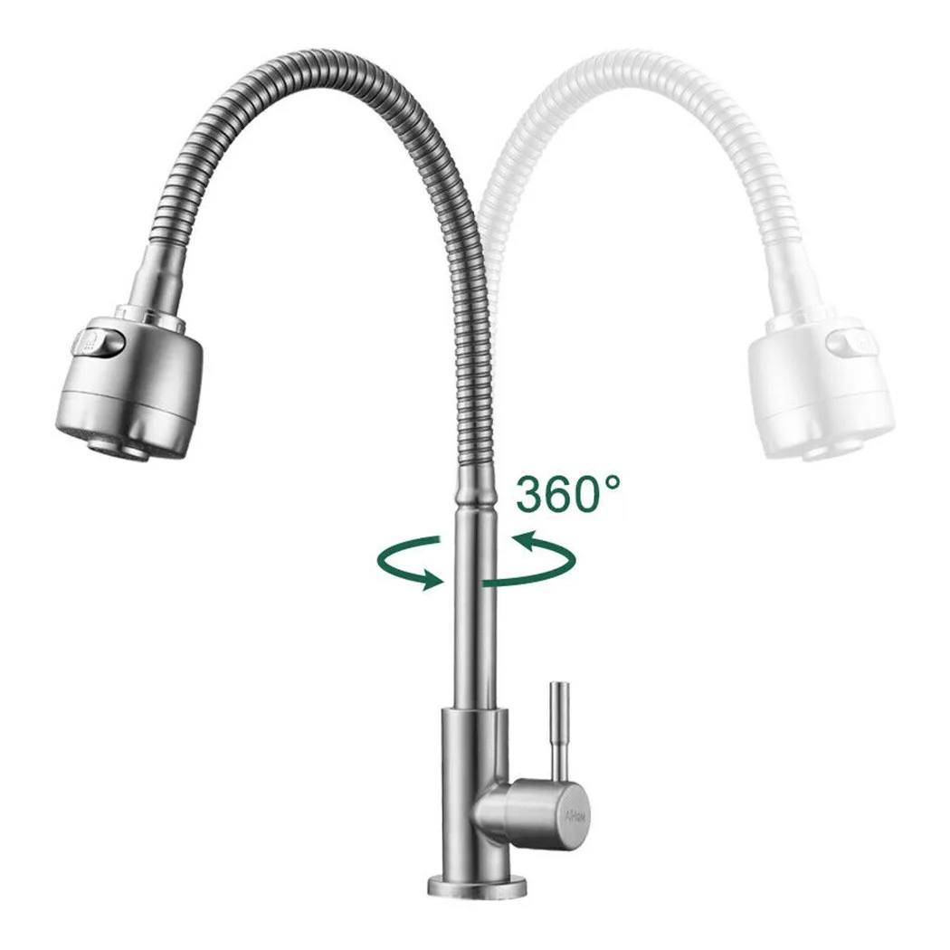 360 Degree Swivel Stainless Steel Single-Tube Kitchen Cold Water Tap For Two Sinks Basin Household Products Bathroom Tools
360 Degree Swivel Stainless Steel Single-Tube Kitchen Cold Water Tap For Two Sinks Basin Household Products Bathroom Tools
