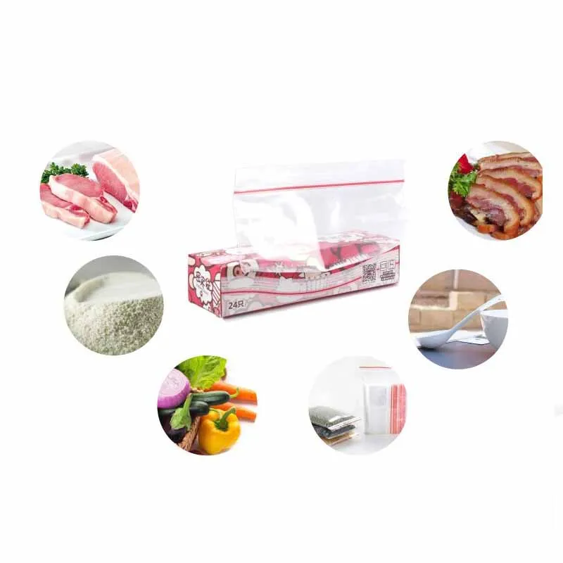 

Hellokittys Kuromi Cinnamoroll Fresh Wrap Zipper Bags Food Vegetable Fruit Storagebag Reusable Zip Transparent Cartoon Packaging
