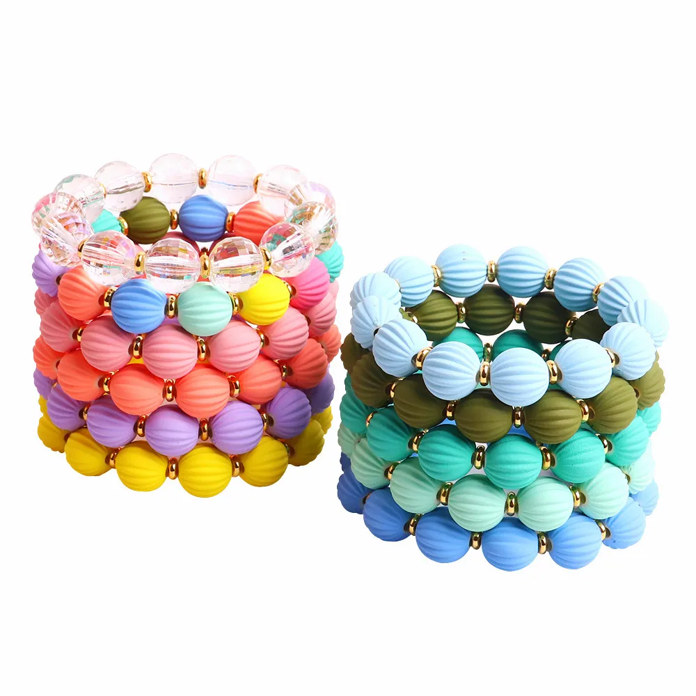 FishSheep Trendy Acrylic Colorful Beads Bracelet for Women Boho Resin Beaded Stretched Bracelets Bangles Jewelry 2022 Gift
FishSheep Trendy Acrylic Colorful Beads Bracelet for Women Boho Resin Beaded Stretched Bracelets Bangles Jewelry 2022 Gift