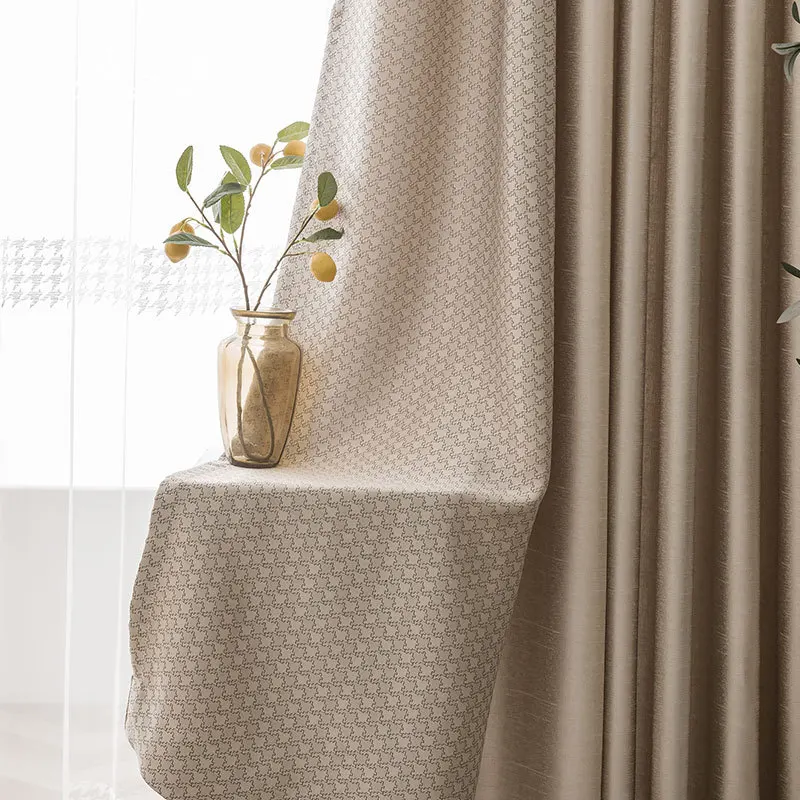 Simple Japanese luxury phantom houndstooth texture thickening stitching Curtains for Living dining room bedroom windows
Simple Japanese luxury phantom houndstooth texture thickening stitching Curtains for Living dining room bedroom windows