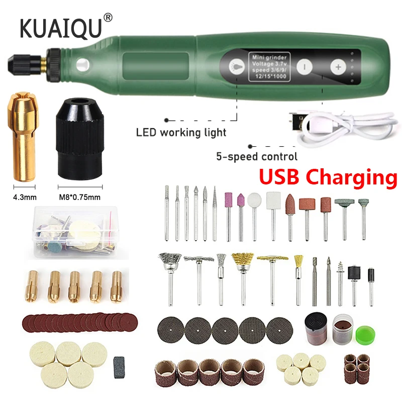 KUAIQU Wireless Electric Drill Grinding Tools Portable Carving Pen For Grinding Polishing DC 12V Variable Speed Drill USB Charge
KUAIQU Wireless Electric Drill Grinding Tools Portable Carving Pen For Grinding Polishing DC 12V Variable Speed Drill USB Charge