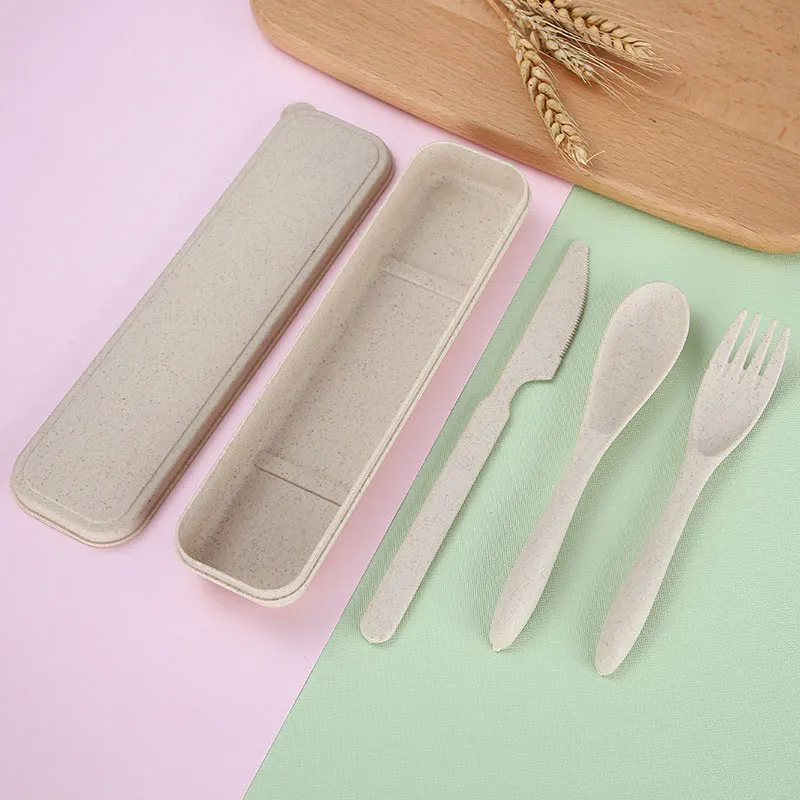 3pcs/lot Travel Cutlery Portable Cutlery Box Japan Style Wheat Straw Knife Fork Spoon Student Dinnerware Sets Kitchen Tableware
3pcs/lot Travel Cutlery Portable Cutlery Box Japan Style Wheat Straw Knife Fork Spoon Student Dinnerware Sets Kitchen Tableware