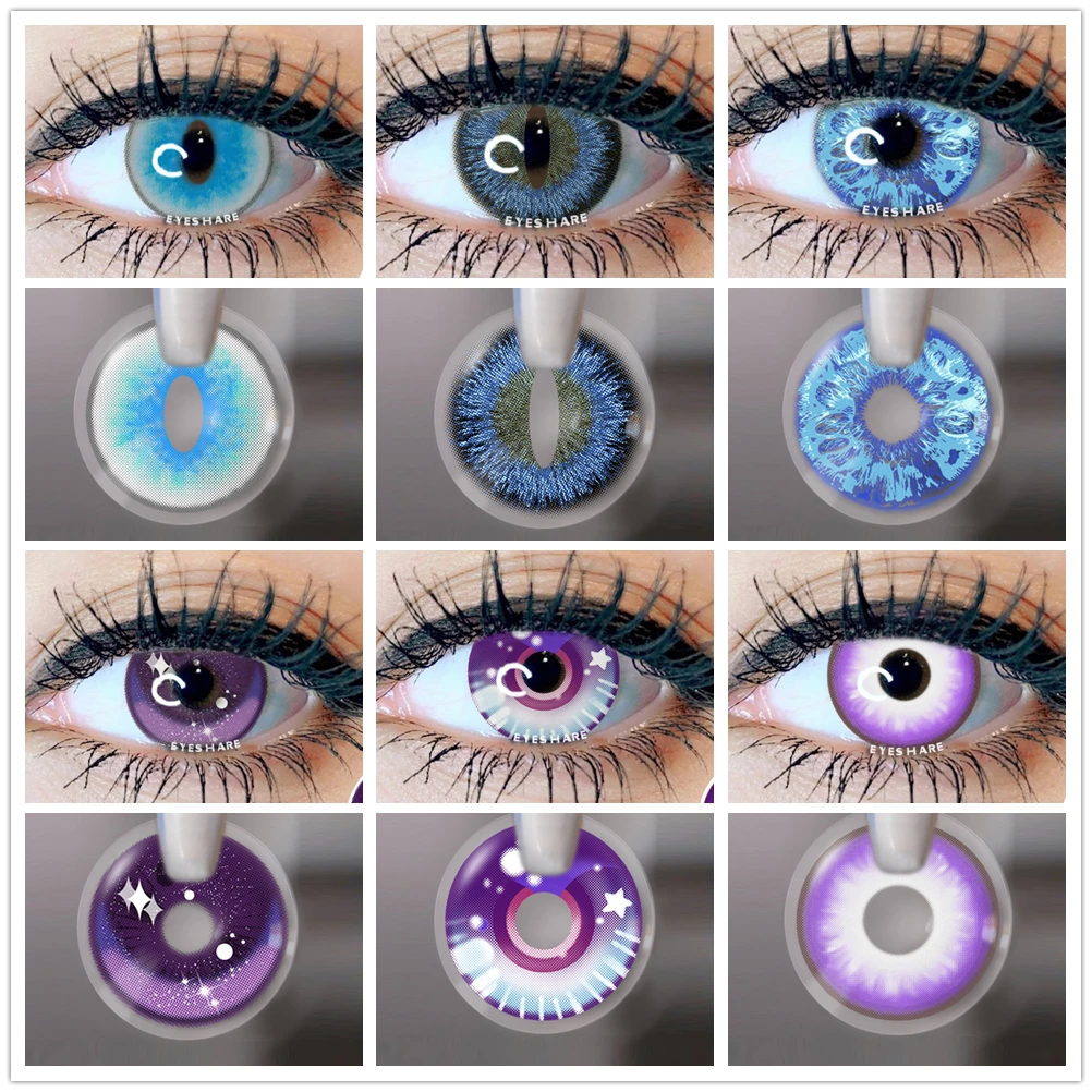 

AMARA 1 пара голубых контактных линз Косплей Аниме Макияж Красота цветные контактные линзы для глаз/вечевечерние НКИ клуба контактные линзы