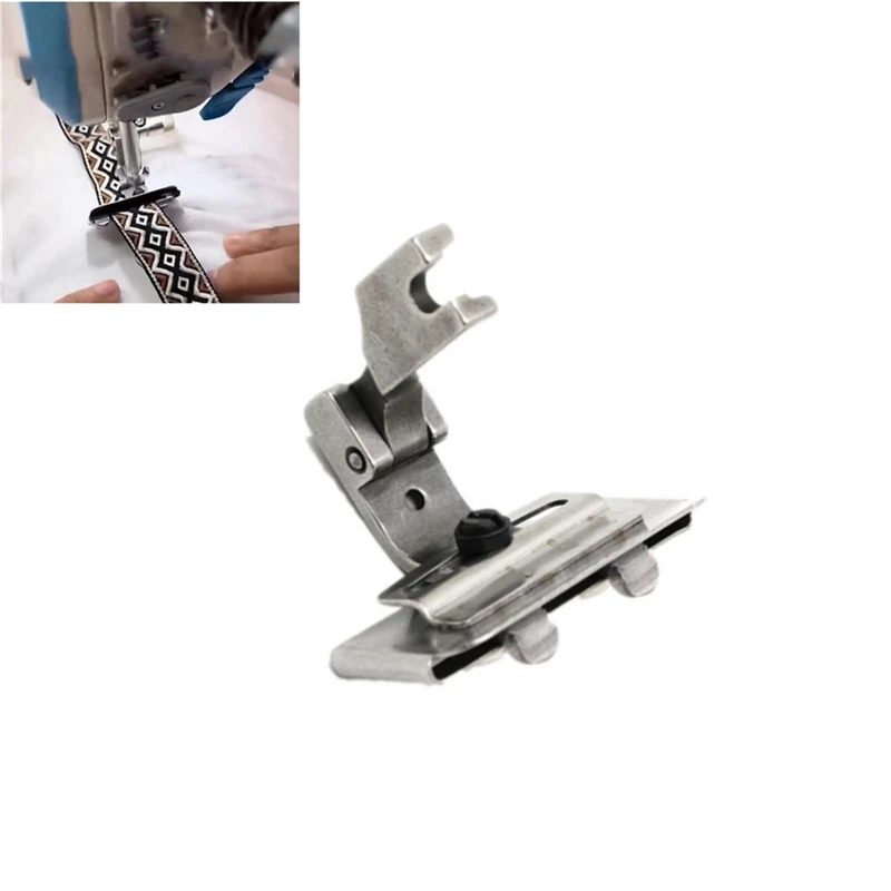 Left And Right Adjustable Tape Guide Presser Foot Used To Connect Lace Webbing Rubber Tape Elastic Industrial Lockstitch
Left And Right Adjustable Tape Guide Presser Foot Used To Connect Lace Webbing Rubber Tape Elastic Industrial Lockstitch