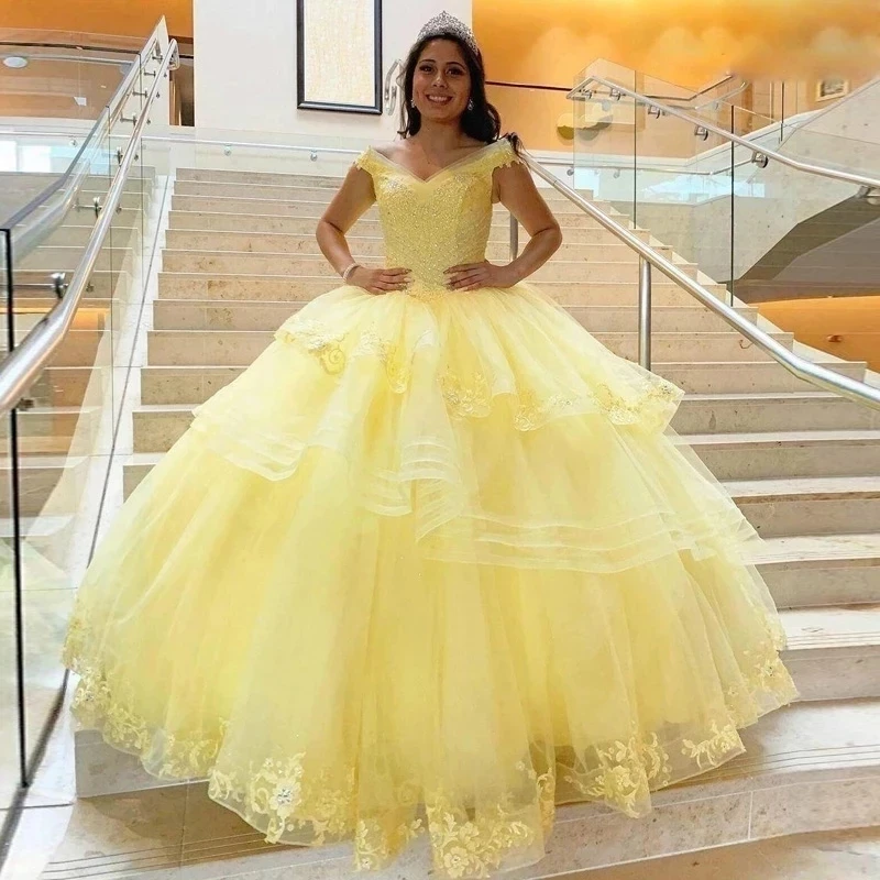 Angelsbridep Yellow Ball Gown Quinceanera Dresses Sexy V-neck Sweet 16 Gowns Vestidos De 15 Anos Birthday Princess Party Gowns
Angelsbridep Yellow Ball Gown Quinceanera Dresses Sexy V-neck Sweet 16 Gowns Vestidos De 15 Anos Birthday Princess Party Gowns