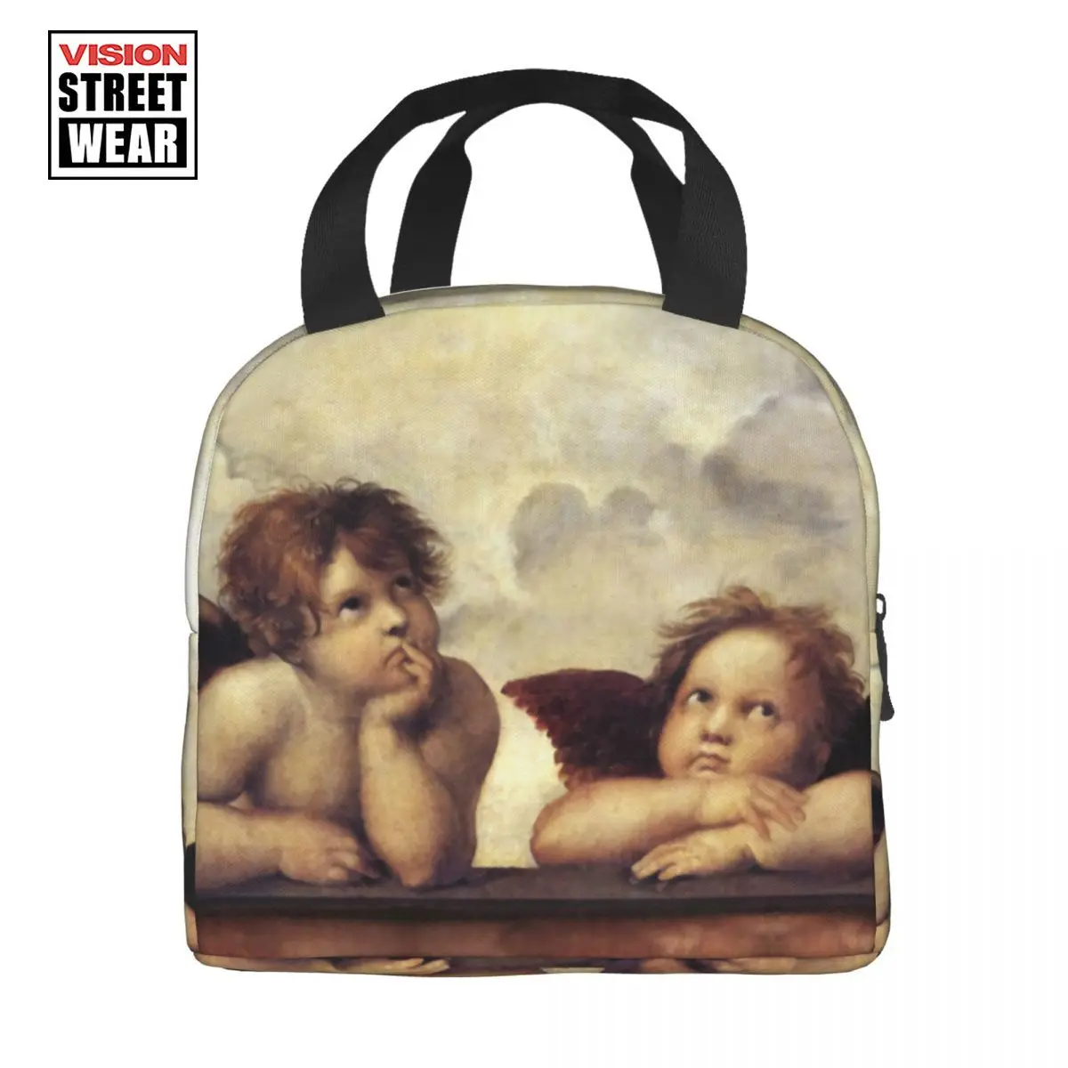

Renaissance Angels Winged Cherubs Insulated Lunch Bags For Vintage Portable Thermal Cooler Bento Box Kids School Children