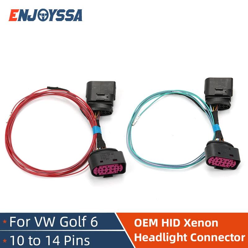 Car HID Xenon Headlights 10 to 14 Pin Connector Adapter For VW Golf 6 MK6 VI For volkswagen Vehicle Supplies
Car HID Xenon Headlights 10 to 14 Pin Connector Adapter For VW Golf 6 MK6 VI For volkswagen Vehicle Supplies