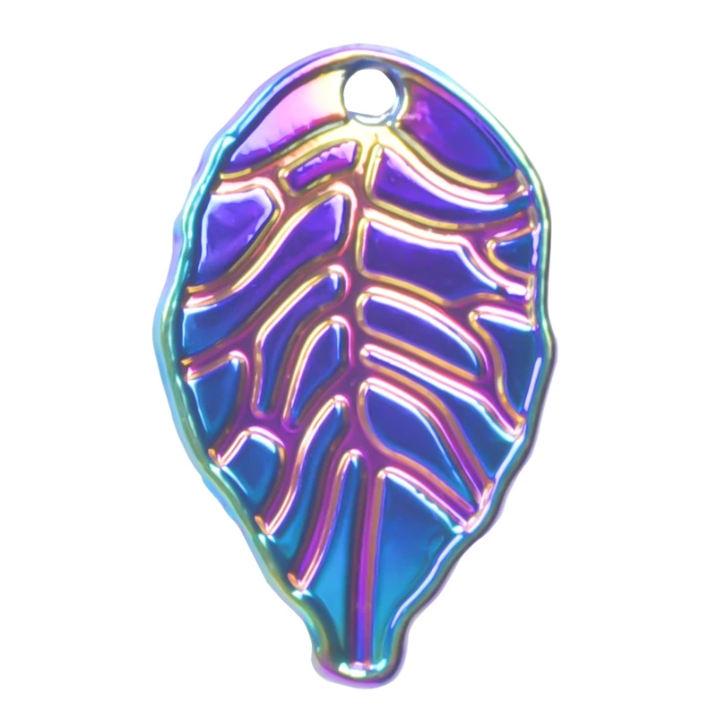 5pcs/Lot Fashion Simple Style Rainbow Color Leaves Charms Pendant For Necklace Earrings Bracelet Jewelry Making Diy Accessories
5pcs/Lot Fashion Simple Style Rainbow Color Leaves Charms Pendant For Necklace Earrings Bracelet Jewelry Making Diy Accessories