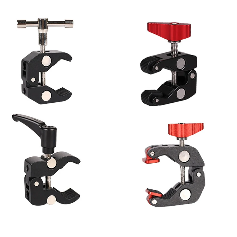 Multi-function Ball Head Clamp Ball Mount Clamp Magic Arm Super Clamp w/ 1/4"-20 Thread for Camera Cage Rig Monitor/LED Light
Multi-function Ball Head Clamp Ball Mount Clamp Magic Arm Super Clamp w/ 1/4"-20 Thread for Camera Cage Rig Monitor/LED Light