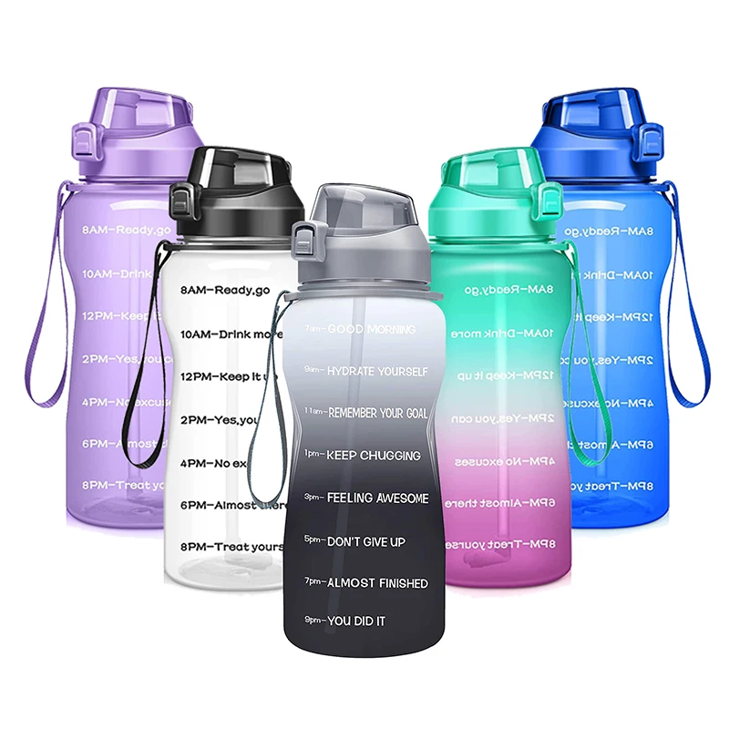 

Capacity Water Bottle High Temperature Resistance Water Bottle with Time Marker Outdoor Sports Gym Bottle Home Kitchen Items