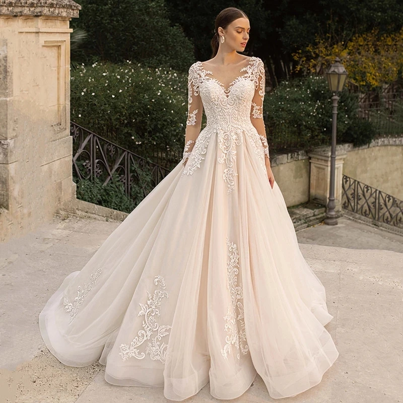 LUOJO A-line Wedding Dress O-neck Lace Elegant Ivory White Long Sleeves Back Zipper Vestido De Novia Bride Dresses Robe Mariee
LUOJO A-line Wedding Dress O-neck Lace Elegant Ivory White Long Sleeves Back Zipper Vestido De Novia Bride Dresses Robe Mariee
