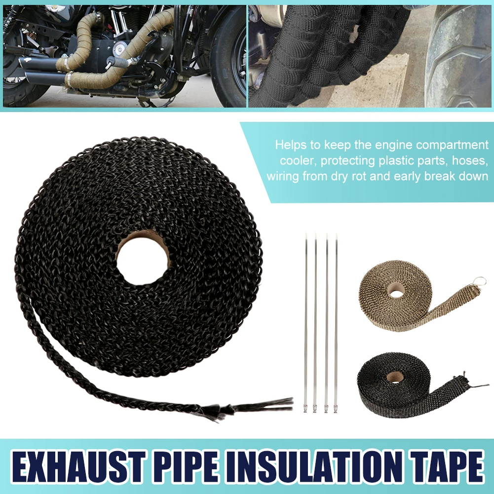 1 Roll Fiberglass Exhaust Manifold Headers Pipe Heat Wrap Tape Blacks +4 Ties Kit For Motorcycle Exhaust Pipe Protective Bandage
1 Roll Fiberglass Exhaust Manifold Headers Pipe Heat Wrap Tape Blacks +4 Ties Kit For Motorcycle Exhaust Pipe Protective Bandage