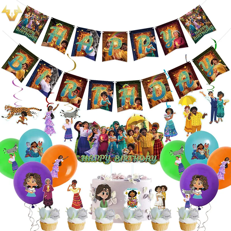 Encanto Mirabel Birthday Party Balloons Encanto Mirabel Cutlery Paper Plate Paper Cup Background Banner Party Decoration Toys
Encanto Mirabel Birthday Party Balloons Encanto Mirabel Cutlery Paper Plate Paper Cup Background Banner Party Decoration Toys