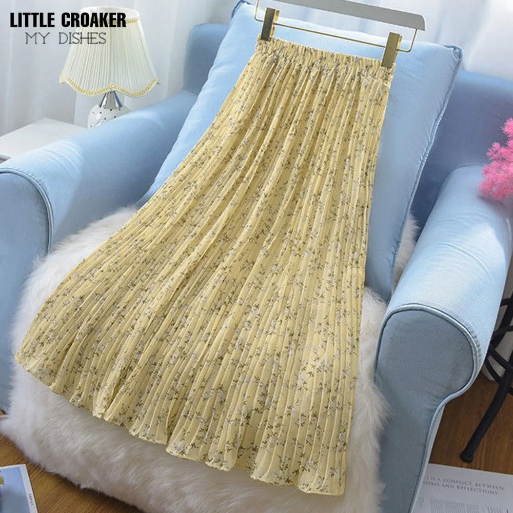 Rimocy 2022 Summer Flower Printing Chiffon Floral Women Korean Elastic High Waisted Midi Skirt Woman Casual Loose A Line Skirts
Rimocy 2022 Summer Flower Printing Chiffon Floral Women Korean Elastic High Waisted Midi Skirt Woman Casual Loose A Line Skirts