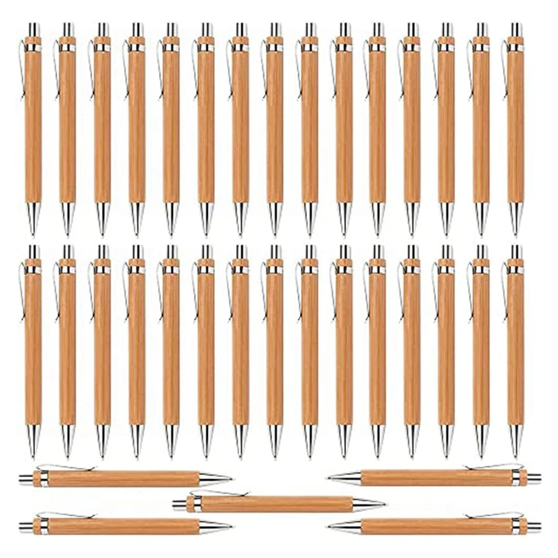 35 Pcs Office and School Supplies Sustainable Pen Bamboo Retractable Ballpoint Pen Writing Tool(Black Ink)
35 Pcs Office and School Supplies Sustainable Pen Bamboo Retractable Ballpoint Pen Writing Tool(Black Ink)
