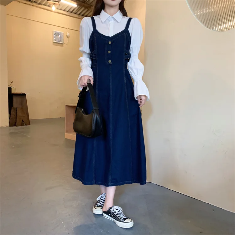 Large Size Women's Denim Suspenders Waist Korea Preppy Style Designer Jeans Dress Girls New Bow Denim Dress
Large Size Women's Denim Suspenders Waist Korea Preppy Style Designer Jeans Dress Girls New Bow Denim Dress