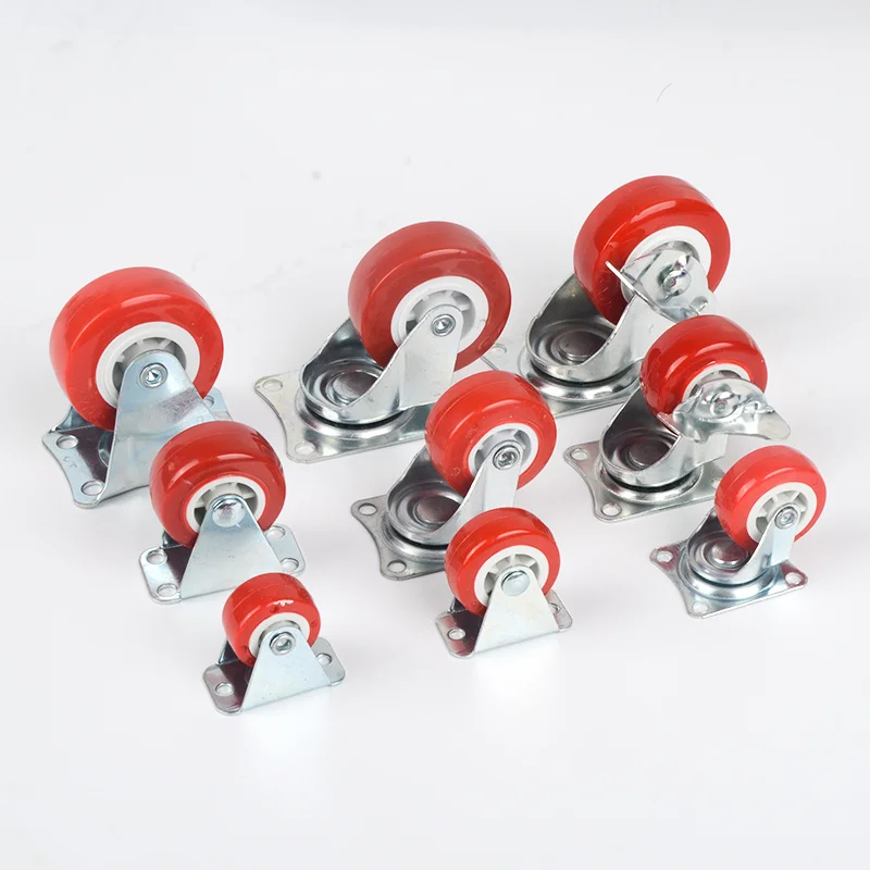 2pcs/lot Red Plastic Rail Fixed Casters No noise Universal Wheel With Brake Small Cart Furniture Replacement Caster
2pcs/lot Red Plastic Rail Fixed Casters No noise Universal Wheel With Brake Small Cart Furniture Replacement Caster