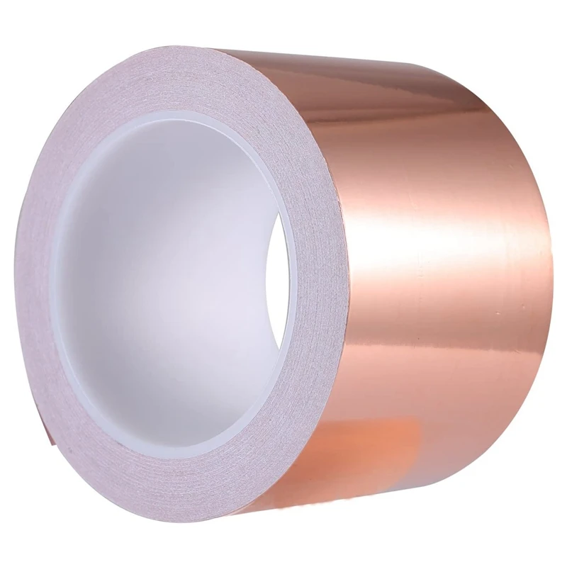 Copper Foil Tape 70Mm X 20M For EMI Shielding Conductive Adhesive For Electrical Repairs,Snail Barrier Tape Guitar
Copper Foil Tape 70Mm X 20M For EMI Shielding Conductive Adhesive For Electrical Repairs,Snail Barrier Tape Guitar