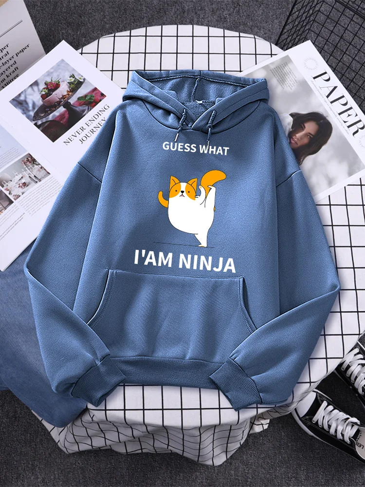 Guess What I Am Ninja Kawaii Cat Printed Womans Hooded Creativity Cute Clothes Street O-Neck Fashion Pullover Women's Hoodies
Guess What I Am Ninja Kawaii Cat Printed Womans Hooded Creativity Cute Clothes Street O-Neck Fashion Pullover Women's Hoodies