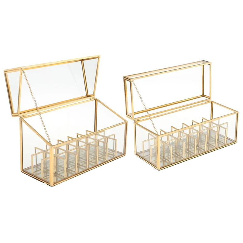 21 Slots Lipstick Holder Jewelry Organizer Transparent Glass Ring Box Wedding Ring Box Geometric Clear Jewelry Box
21 Slots Lipstick Holder Jewelry Organizer Transparent Glass Ring Box Wedding Ring Box Geometric Clear Jewelry Box