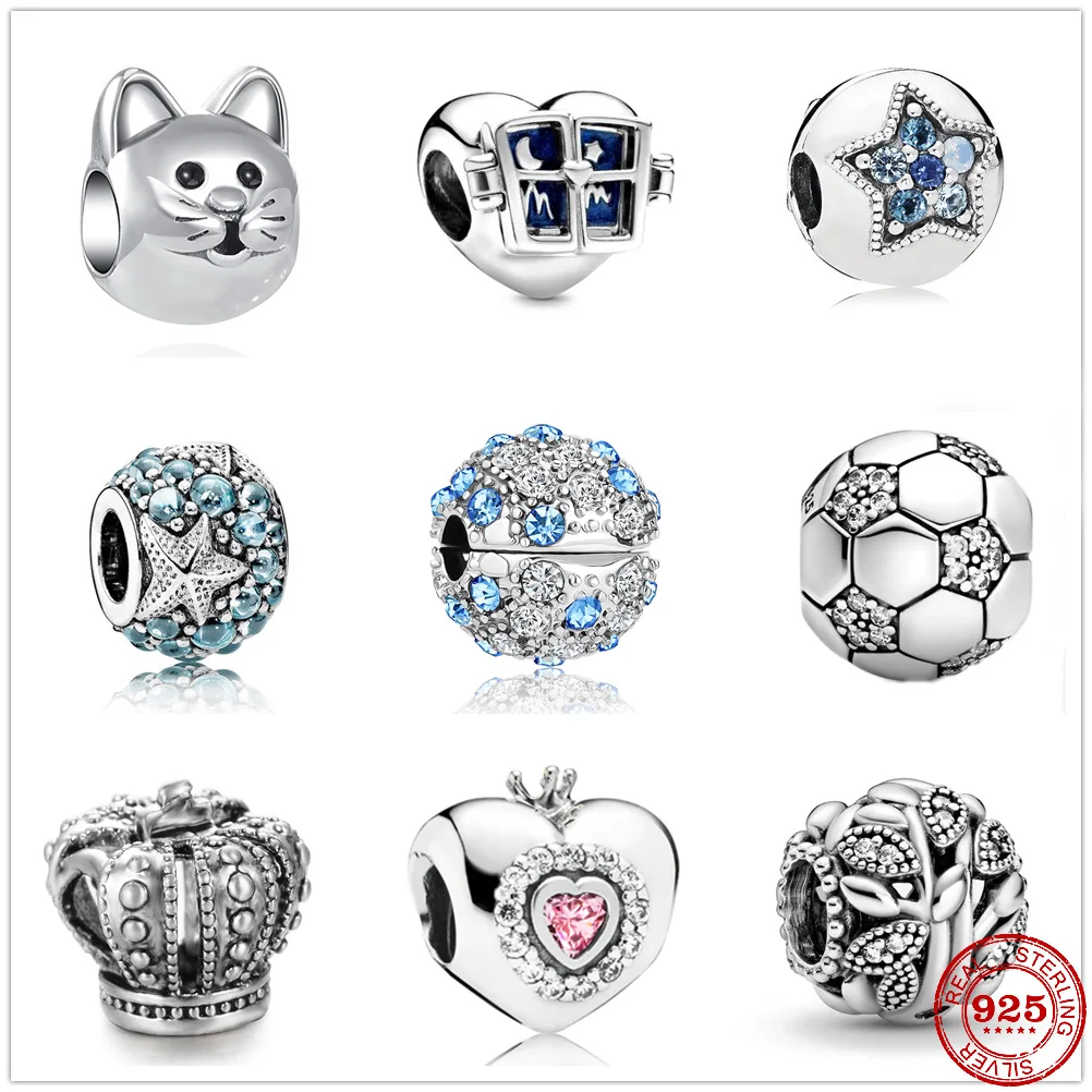 New 925 Sterling Silver Cat football pentagram Pendant Charm Bead fit Original Pandora Bracelet Trinket DIY Women Jewelry
New 925 Sterling Silver Cat football pentagram Pendant Charm Bead fit Original Pandora Bracelet Trinket DIY Women Jewelry