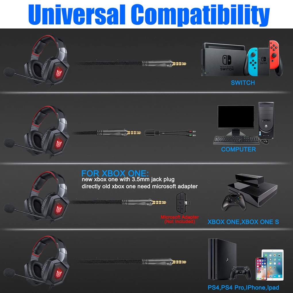Игровая гарнитура K8 для ноутбука, проводные игровые стереонаушники для ПК, игровые наушники с микрофоном и светодиодной подсветкой
Игровая гарнитура K8 для ноутбука, проводные игровые стереонаушники для ПК, игровые наушники с микрофоном и светодиодной подсветкой