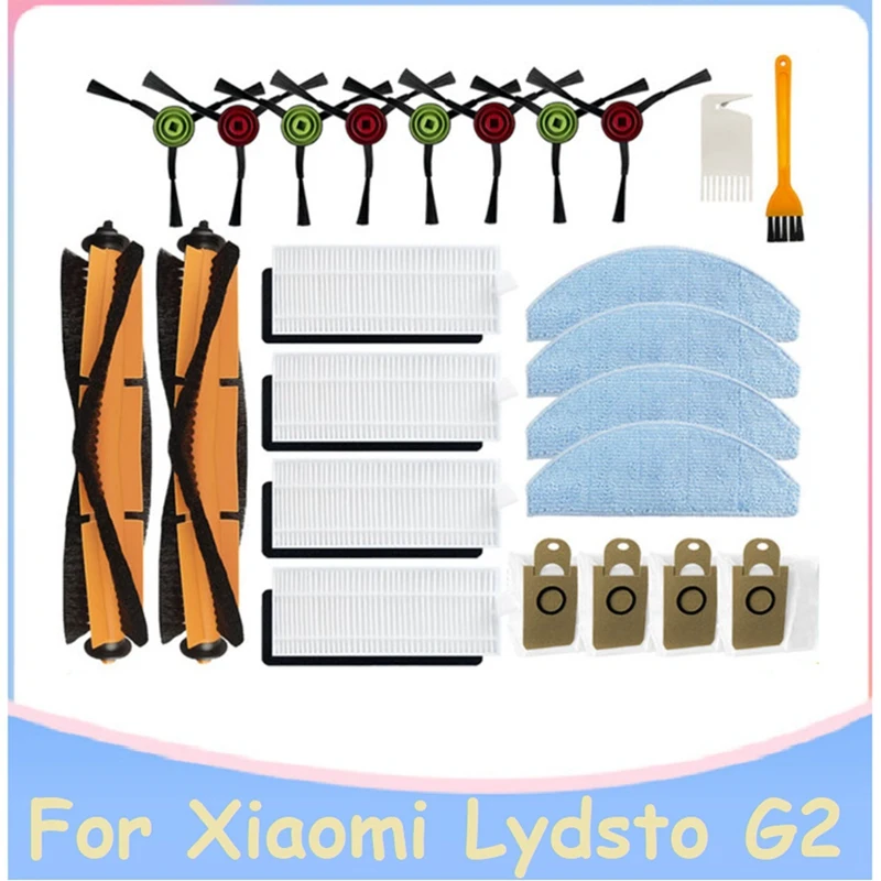 24Pcs For Xiaomi Lydsto G2 Robot Vacuum Cleaner Main Side Brush HEPA Filter Mop Cloth Dust Bag Parts
24Pcs For Xiaomi Lydsto G2 Robot Vacuum Cleaner Main Side Brush HEPA Filter Mop Cloth Dust Bag Parts