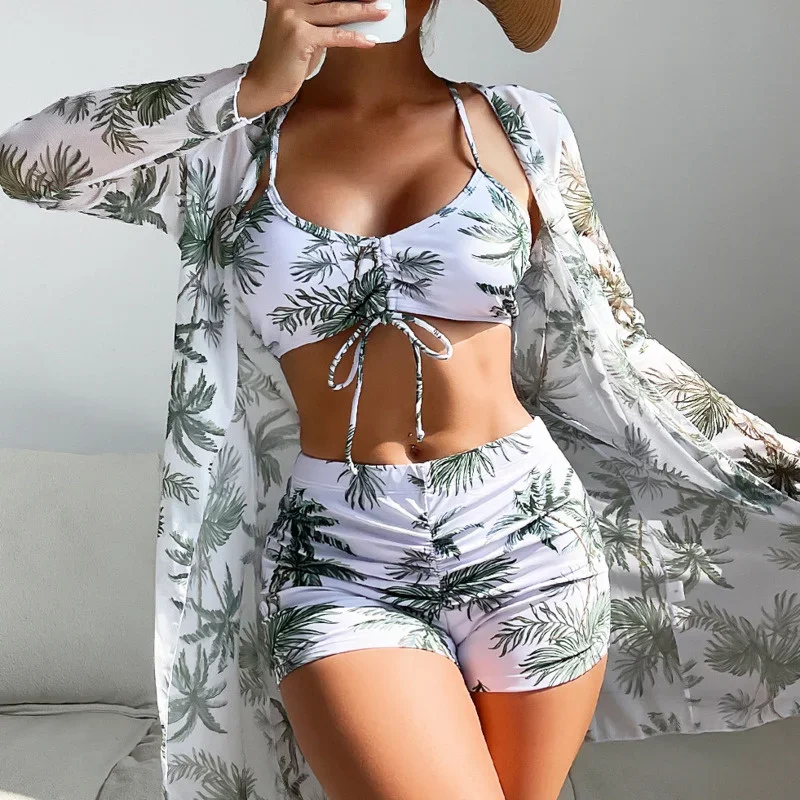 Summer Print Swimsuits Tankini Sets Female Swimwear Push Up For Beach Wear Three-Piece Bathing Suits Pool Women's Swimming Suit
Summer Print Swimsuits Tankini Sets Female Swimwear Push Up For Beach Wear Three-Piece Bathing Suits Pool Women's Swimming Suit