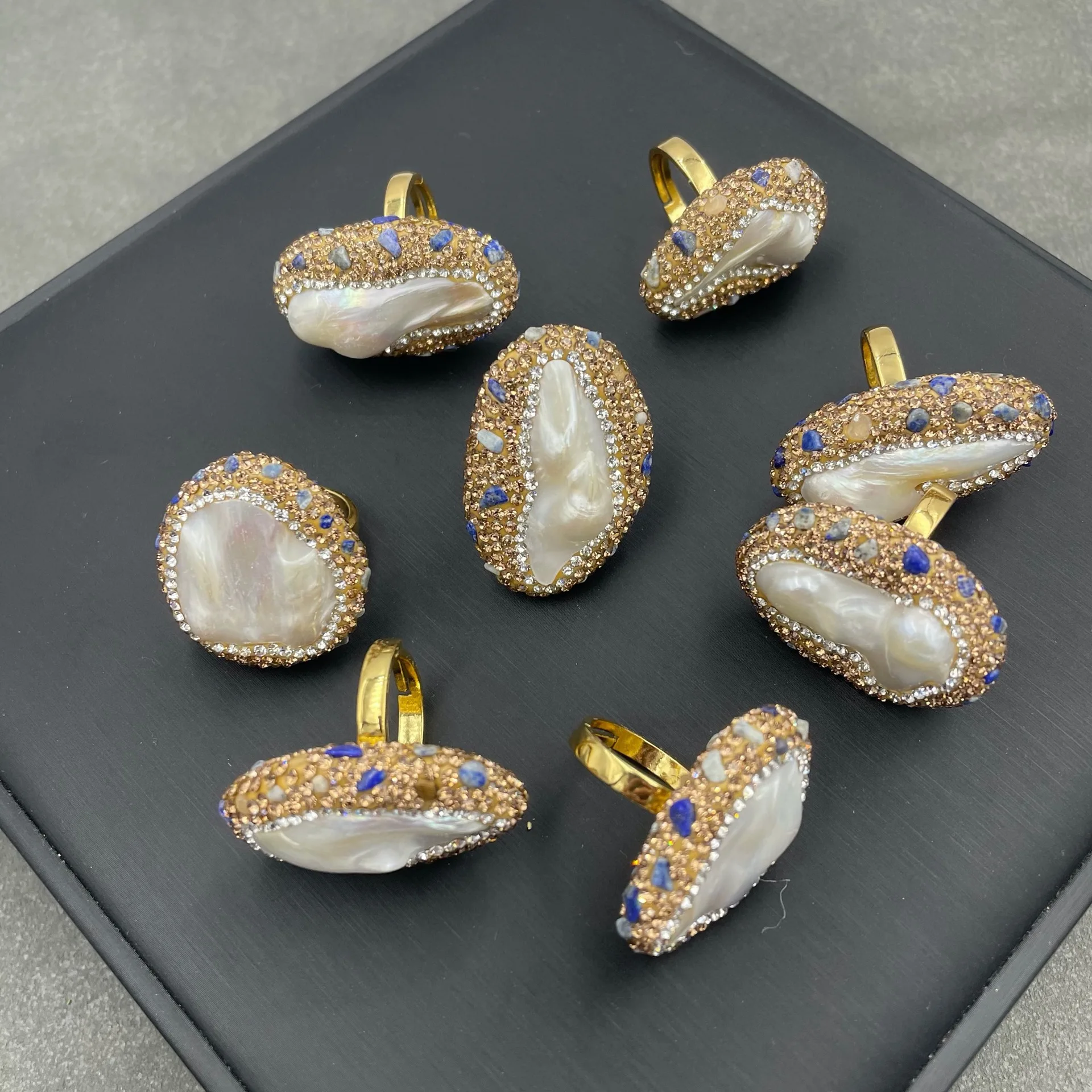 Baroque Pearl Rings With 14Kgold-Filled Unique Keshi Pearl Rings Jewelry 100% Handmade Lady Gifts
Baroque Pearl Rings With 14Kgold-Filled Unique Keshi Pearl Rings Jewelry 100% Handmade Lady Gifts