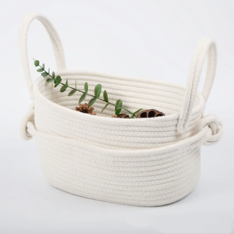 Cotton Woven Storage Basket Cosmetic Organizer Table Toy Sundries Folding Storage Box home storage supplies Organizer
Cotton Woven Storage Basket Cosmetic Organizer Table Toy Sundries Folding Storage Box home storage supplies Organizer