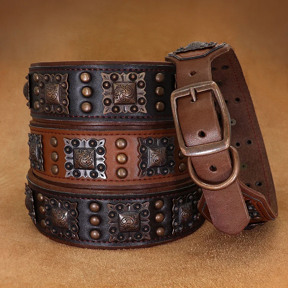 Collar de cuero Real para perro, accesorio con remaches de Metal, ajustable, duradero, medianos y grandes para perros, Pitbull
Collar de cuero Real para perro, accesorio con remaches de Metal, ajustable, duradero, medianos y grandes para perros, Pitbull