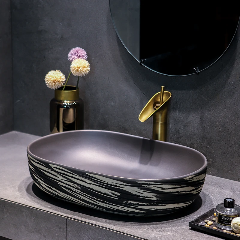 Oval Bathroom Cloakroom Europe Vintage Style Art wash basin Ceramic Counter Top Wash Basin Bathroom Sinks oval countertop basin
Oval Bathroom Cloakroom Europe Vintage Style Art wash basin Ceramic Counter Top Wash Basin Bathroom Sinks oval countertop basin