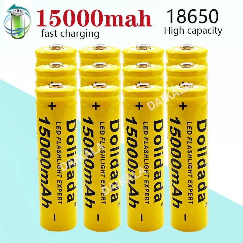 High Quality 15000 mAh 3.7 V 18650 lithium ion batteries Rechargeable battery For LED flashlight/Electronics(yellow)
High Quality 15000 mAh 3.7 V 18650 lithium ion batteries Rechargeable battery For LED flashlight/Electronics(yellow)