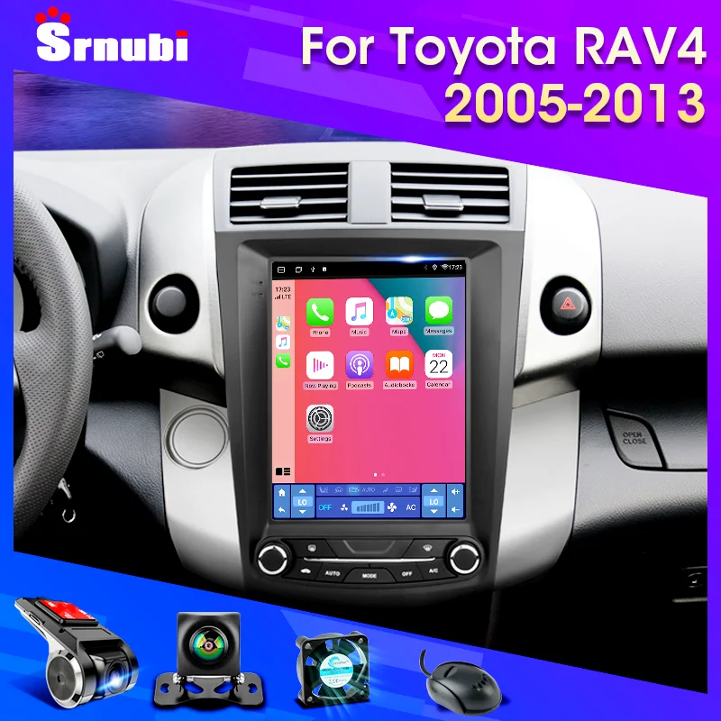 Автомагнитола для Toyota RAV4 Rav 4 2005-2013 Tesla Stye Android 11 мультимедийный видеоплеер 2Din