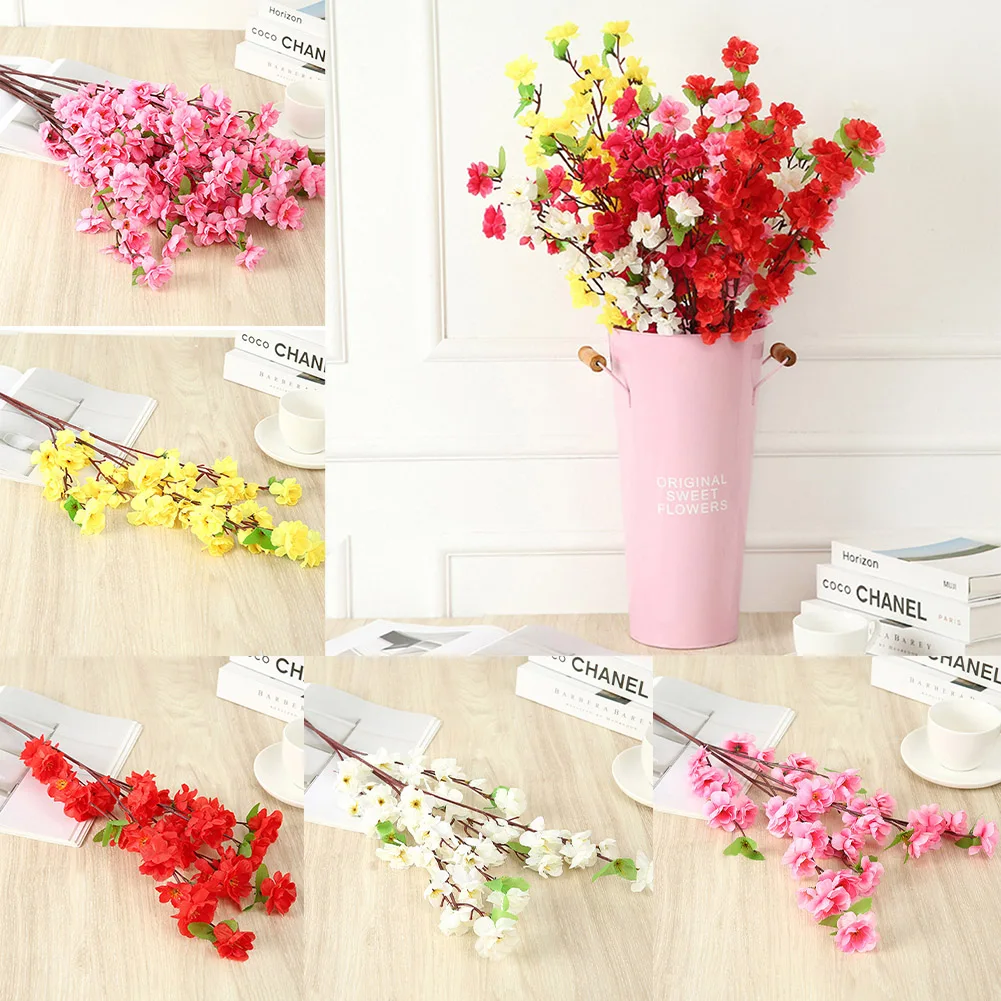 Artificial Flower Silk Peach Blossom Branch Cherry Room Home Christmas Decoration Plum Blossom Wedding Arrangement Accessories
Artificial Flower Silk Peach Blossom Branch Cherry Room Home Christmas Decoration Plum Blossom Wedding Arrangement Accessories