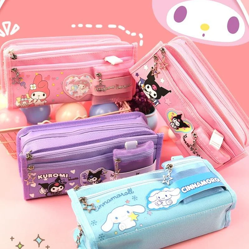 Sanrio мультяшная сумка для ручек Cute Kuromi Cinnamoroll Melody Pencil чехол Girl Heart Gift студенческие принадлежности ручка сумка канцтовары оптом
Sanrio мультяшная сумка для ручек Cute Kuromi Cinnamoroll Melody Pencil чехол Girl Heart Gift студенческие принадлежности ручка сумка канцтовары оптом