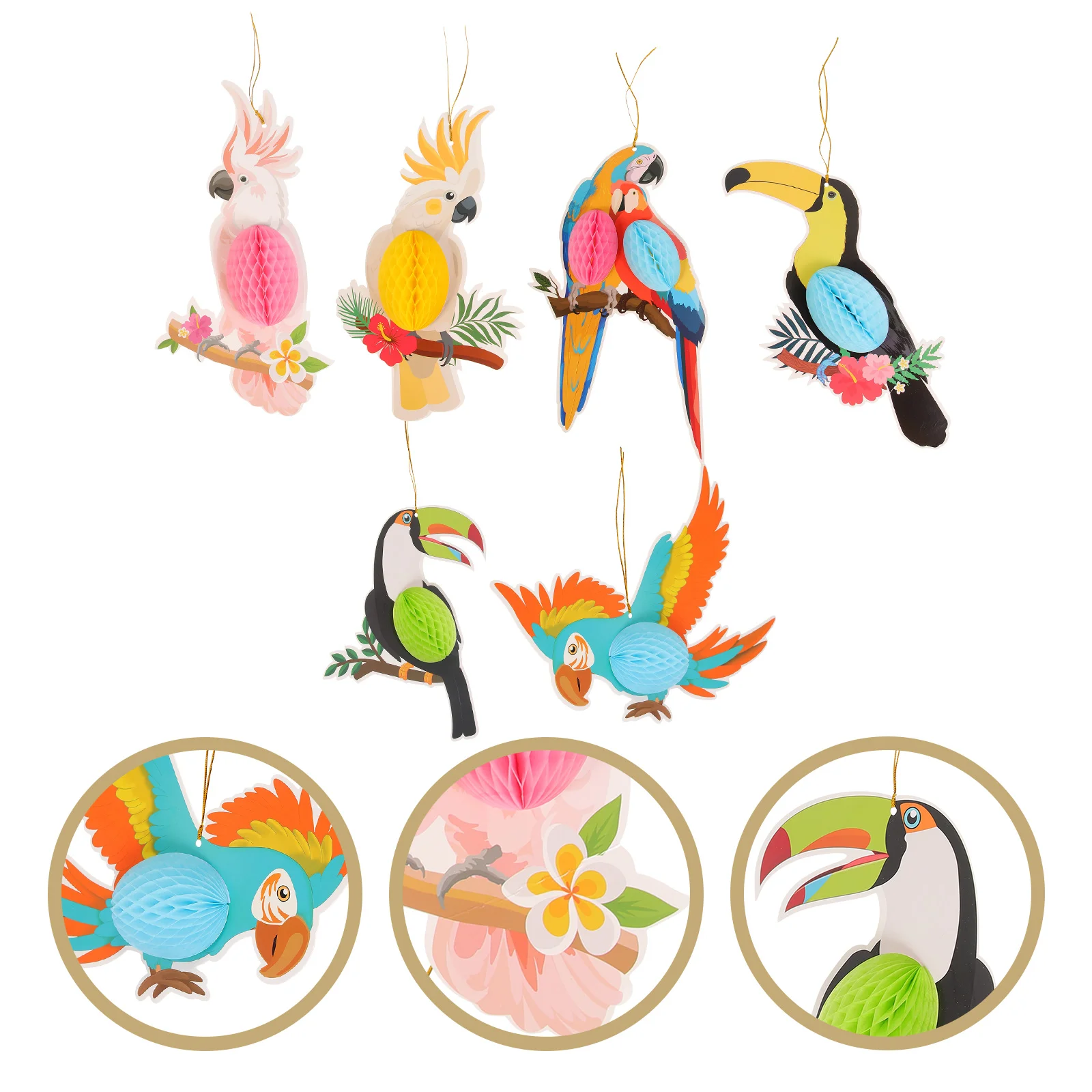 6 Pcs Charm Party Paper Honeycombs Summer Decor Bird Pendants Birds Hanging Banquet Decorations
6 Pcs Charm Party Paper Honeycombs Summer Decor Bird Pendants Birds Hanging Banquet Decorations