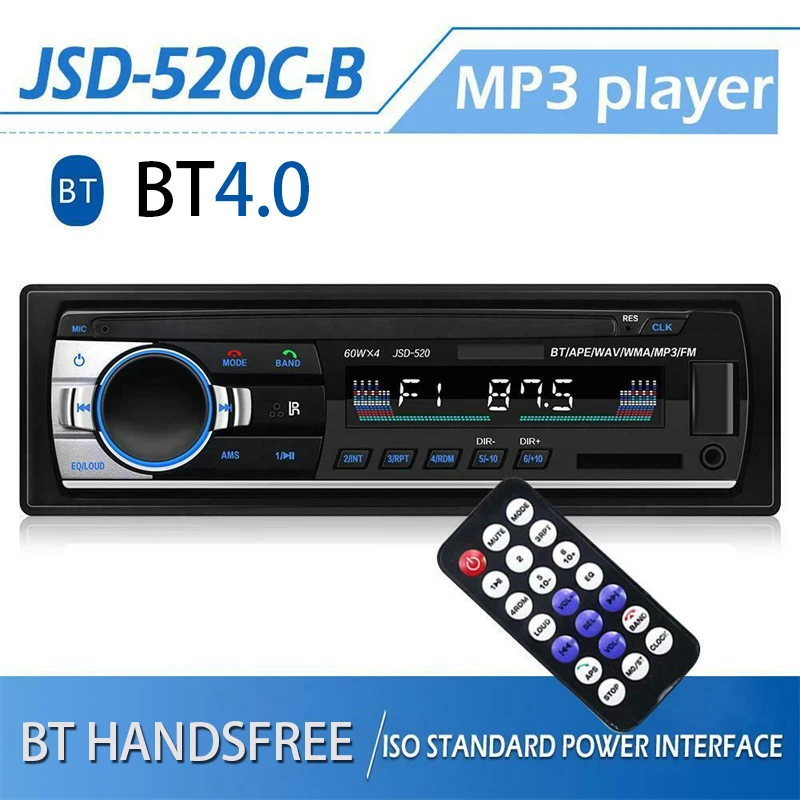 Car Audio MP3 Player with Wireless Remote Controller Support FM, BT, USB/SD/MMC Hands Free Calling Car Stereo Auto Radio
Car Audio MP3 Player with Wireless Remote Controller Support FM, BT, USB/SD/MMC Hands Free Calling Car Stereo Auto Radio