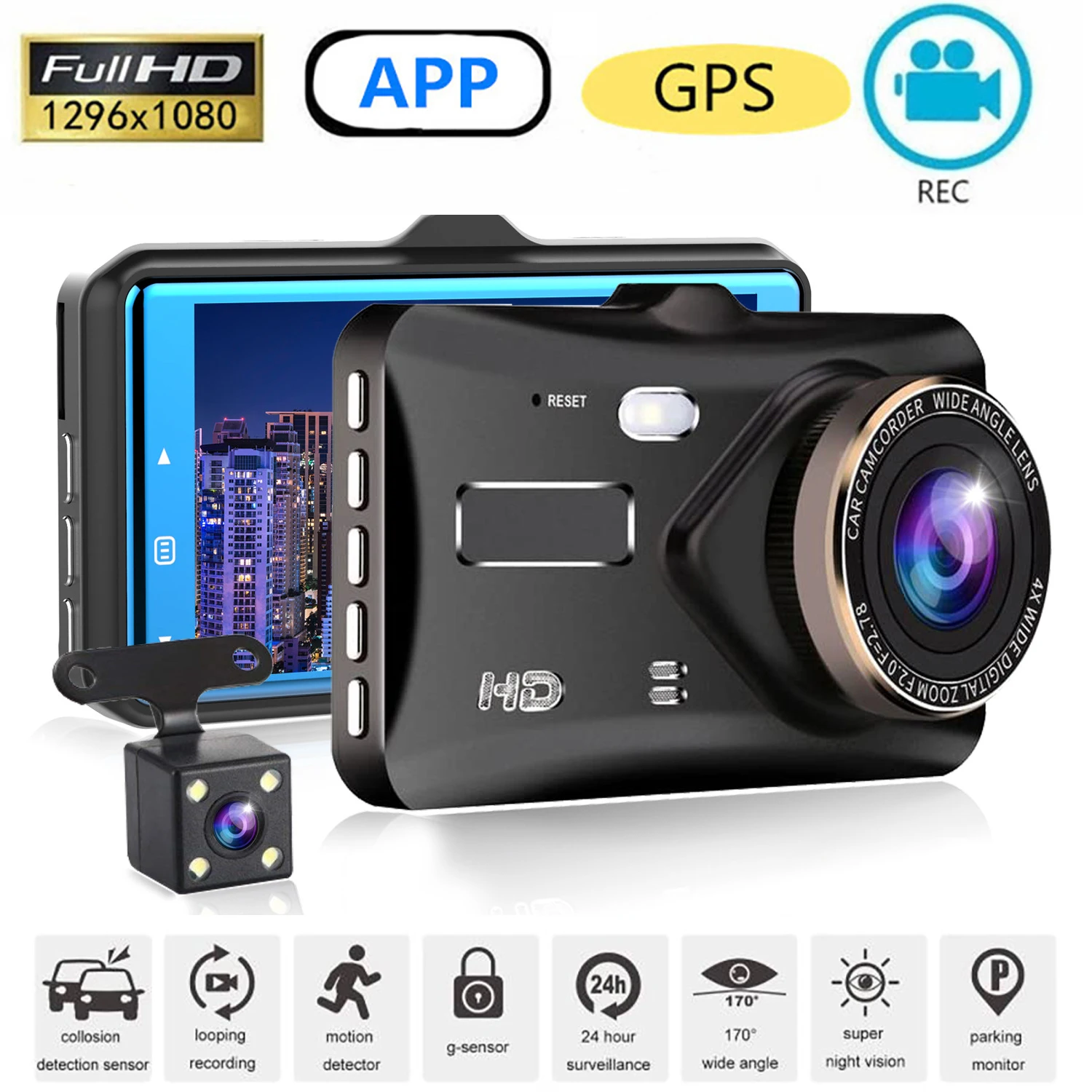 Car DVR Dash Cam WiFi Full HD 1080P Rear View Vehicle Camera Drive Video Recorder Black Box Auto Dashcam GPS Car Accessories
Car DVR Dash Cam WiFi Full HD 1080P Rear View Vehicle Camera Drive Video Recorder Black Box Auto Dashcam GPS Car Accessories
