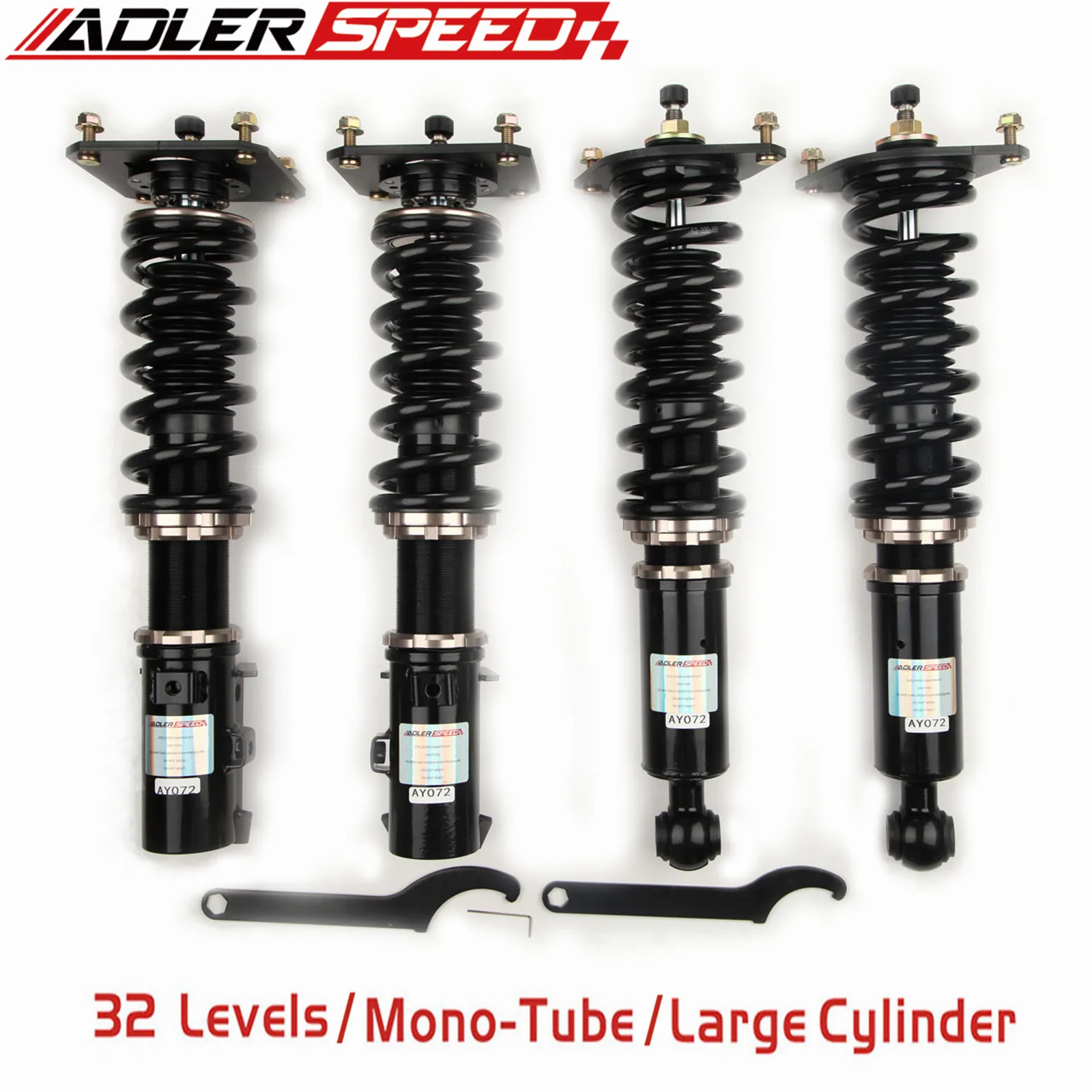 

Adlerspeed 32 Way Mono Tube Coilovers Lowering Suspension Kit For 86-91 Mazda RX-7 FC3s FC