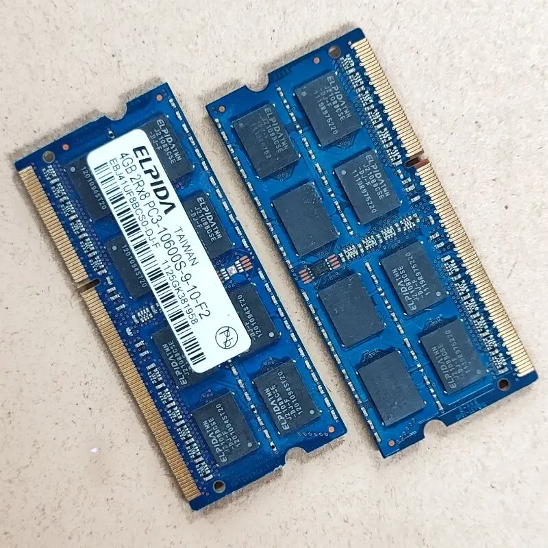 ELPIDA RAMS DDR3 4GB 1333MHz Laptop memory DDR3 4GB 2RX8 PC3-10600S-9-10-F2 SODIMM ram ddr3 notebook memoria 1.5V
ELPIDA RAMS DDR3 4GB 1333MHz Laptop memory DDR3 4GB 2RX8 PC3-10600S-9-10-F2 SODIMM ram ddr3 notebook memoria 1.5V