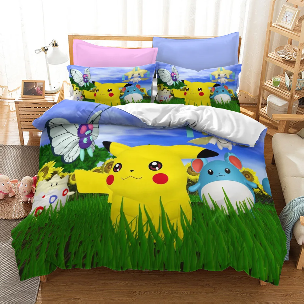 Creative Cartoon Pikachu Bedding Set 2/3pcs 180x210 Single Double Full Size Quilt/Comforter Cover With Zipper Boys Bedclothes
Creative Cartoon Pikachu Bedding Set 2/3pcs 180x210 Single Double Full Size Quilt/Comforter Cover With Zipper Boys Bedclothes