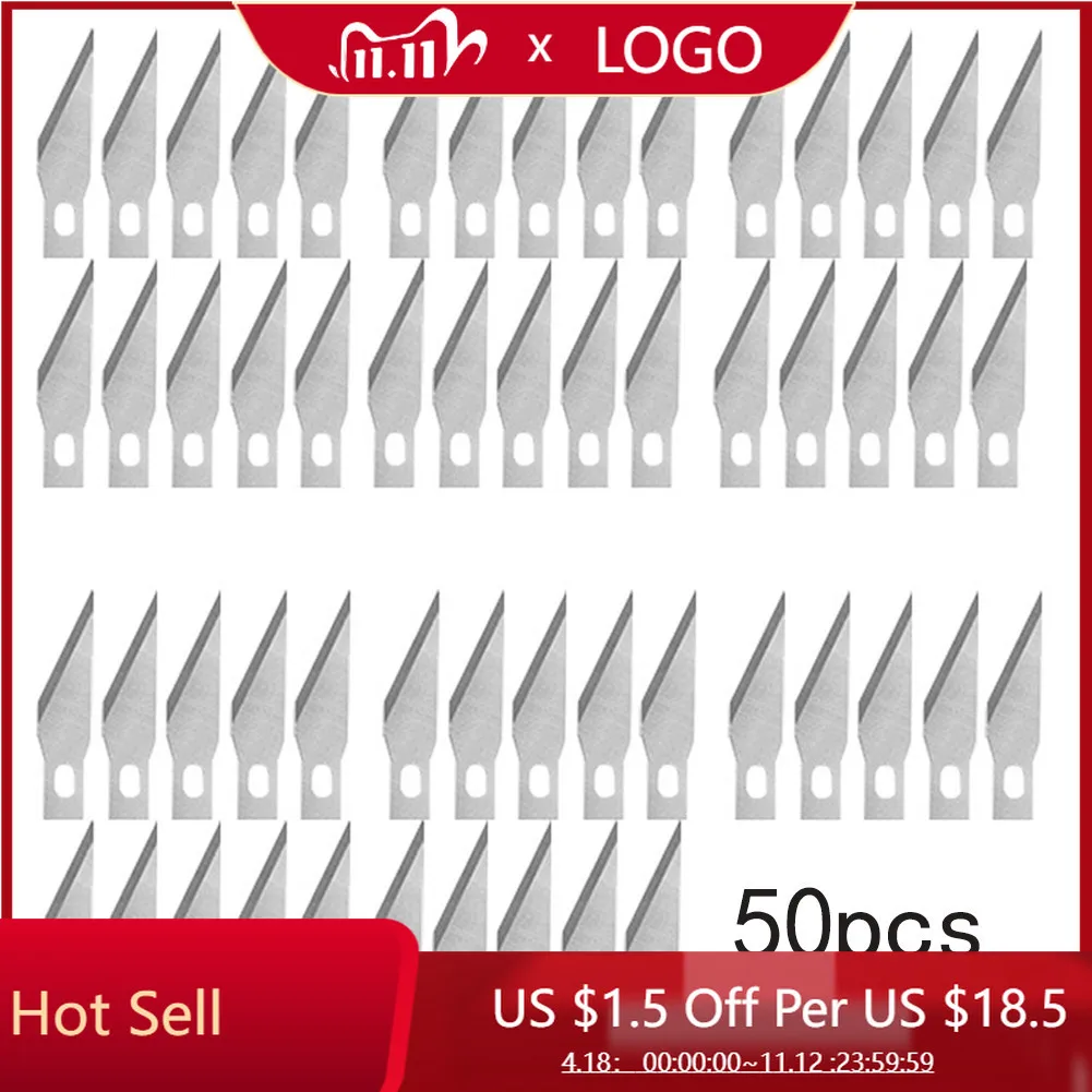 100pcs #11 Blades Stainless Steel Engraving Knife Blades Metal Blade Wood Carving Blade Replacement Surgi-cal Scalpel Craft
100pcs #11 Blades Stainless Steel Engraving Knife Blades Metal Blade Wood Carving Blade Replacement Surgi-cal Scalpel Craft