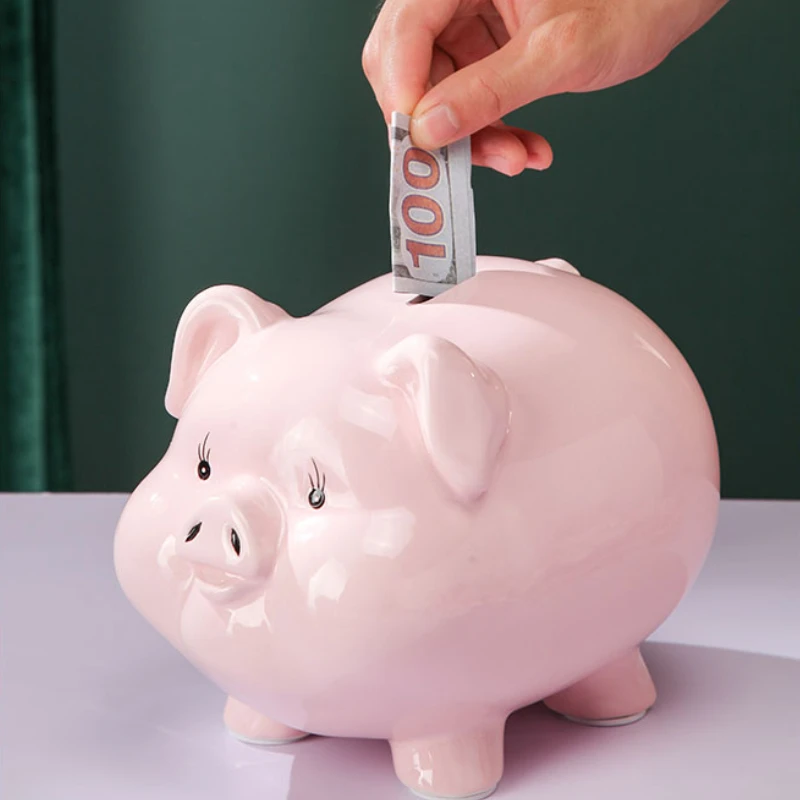 Pink Ceramic Coin Money Box for Kids Adult Large Ornament Pig Piggy Bank Cartoon Hidden Storage Papper Money Creative Home Decor
Pink Ceramic Coin Money Box for Kids Adult Large Ornament Pig Piggy Bank Cartoon Hidden Storage Papper Money Creative Home Decor