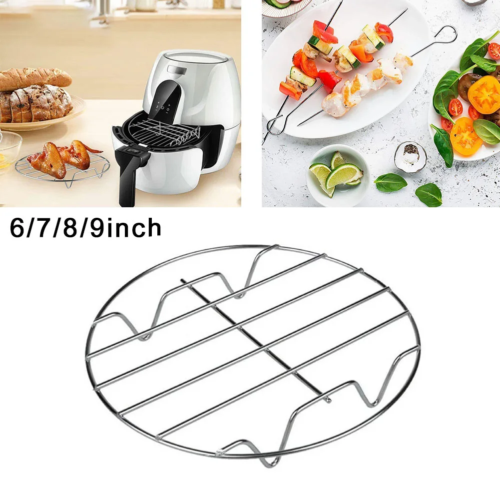 6/7/8/9 Inch Holder Air Fryer Accessories Baking Tray Air Fryer Rack Grill Stainless Steel Multi-purpose Kitchen Accessories
6/7/8/9 Inch Holder Air Fryer Accessories Baking Tray Air Fryer Rack Grill Stainless Steel Multi-purpose Kitchen Accessories