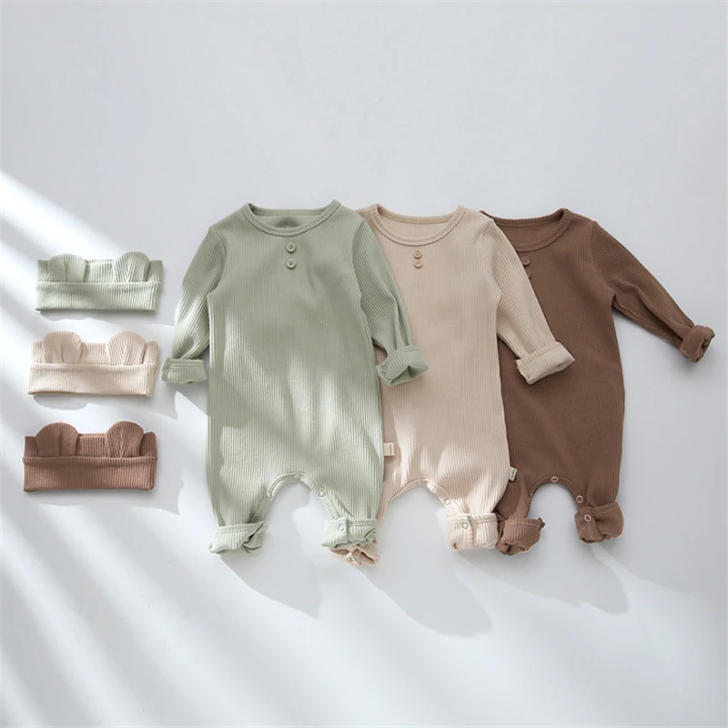 Baby Romper Cotton Baby Boy Girl Clothes Newborn Autumn Jumpsuit Headdress Solid Long-Sleeve Baby Clothing 0-24M
Baby Romper Cotton Baby Boy Girl Clothes Newborn Autumn Jumpsuit Headdress Solid Long-Sleeve Baby Clothing 0-24M
