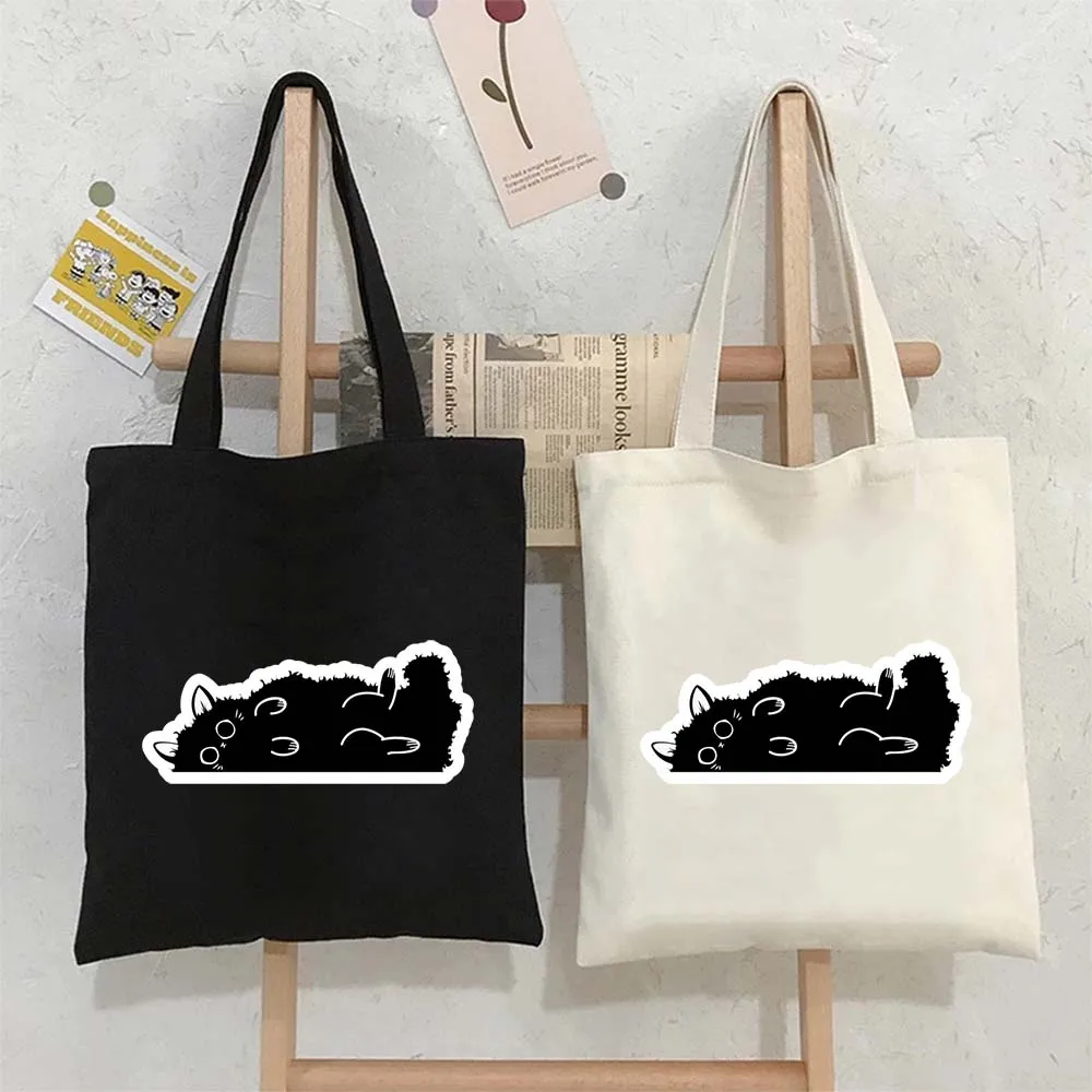 Tote Bags for Women Cute Fluffy Black Cat Canvas Shopping Beach Bag Large Capacity Reusable Handbags 
Tote Bags for Women Cute Fluffy Black Cat Canvas Shopping Beach Bag Large Capacity Reusable Handbags